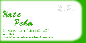 mate pehm business card